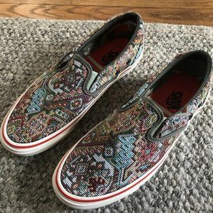 Vault by Vans x Nigel Cabourn OG Classic Slip-On LX Carpet Green Mix US M9.5/W11